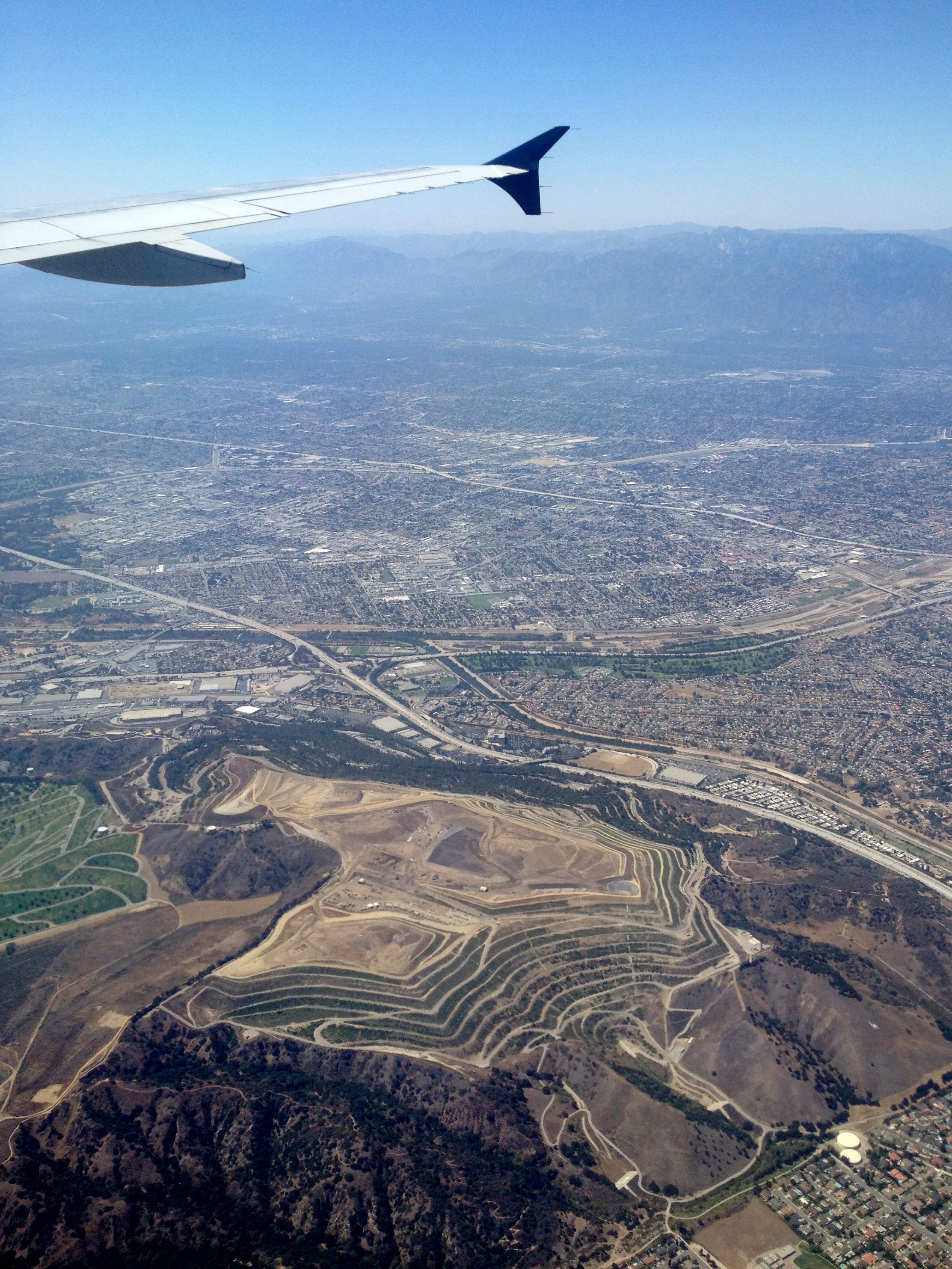 Puente Hills Landfill, aerial view